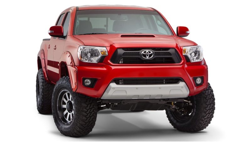 Bushwacker 12-15 Toyota Tacoma Fleetside Pocket Style Flares 4pc 73.5in Bed - Black thumbnail 3