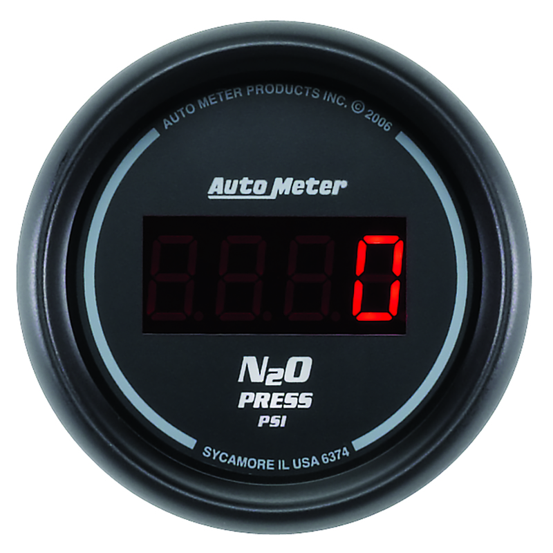 Autometer Z Series 52mm Digital 0-1600 PSI Nitrous Pressure Gauge thumbnail 4