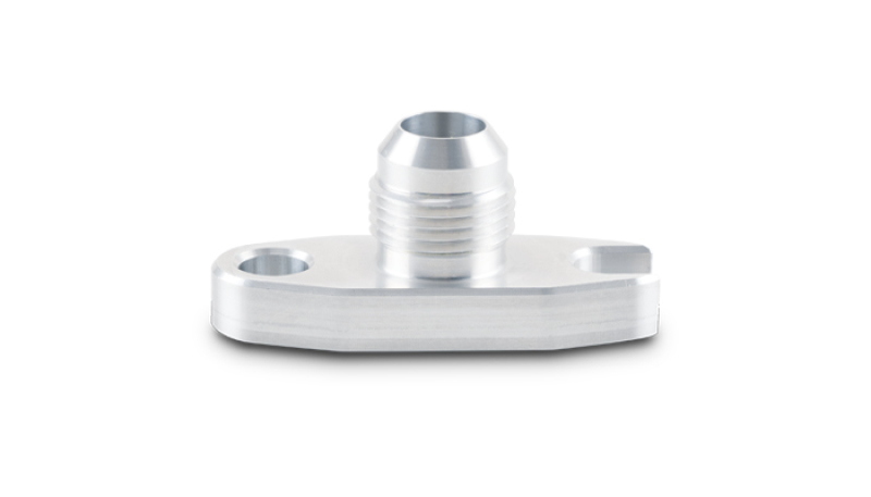 Vibrant 2.00in Bolt Hole -10AN Male Flare Aluminum Oil Drain Flange w/Crowfoot thumbnail 2