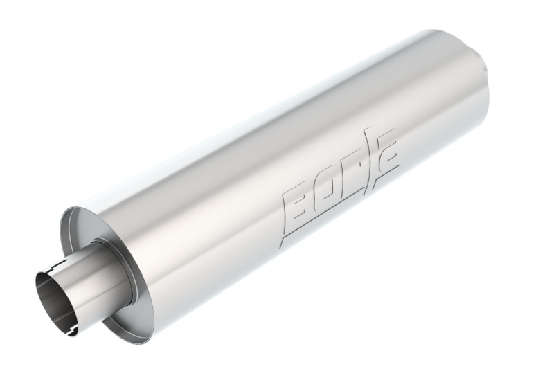 Borla Heavy Duty (Truck) Muffler - 3in Center-Center 24in x 6.75in Round (Notched) thumbnail 5