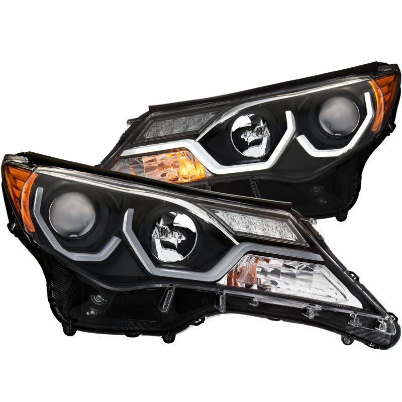 ANZO 2013-2015 Toyota Rav4 Projector Headlights w/ Plank Style Design Black thumbnail 6