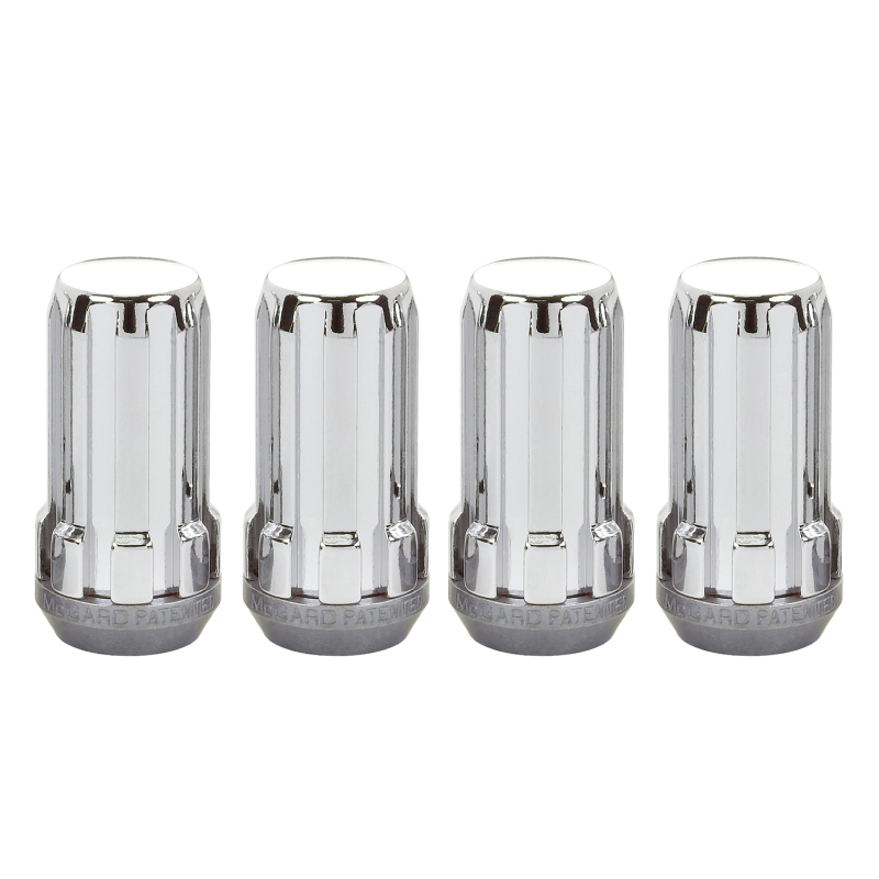 McGard SplineDrive Lug Nut (Cone Seat) 1/2-20 / 1.60in. Length (4-Pack) - Chrome (Req. Tool)