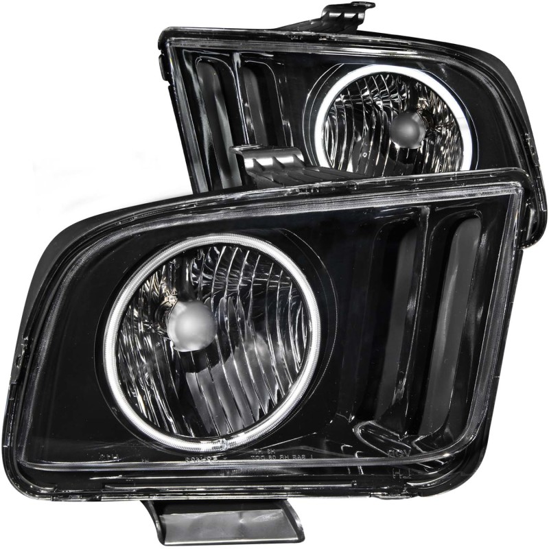 ANZO 2005-2009 Ford Mustang Crystal Headlights w/ Halo Black (CCFL) thumbnail 5