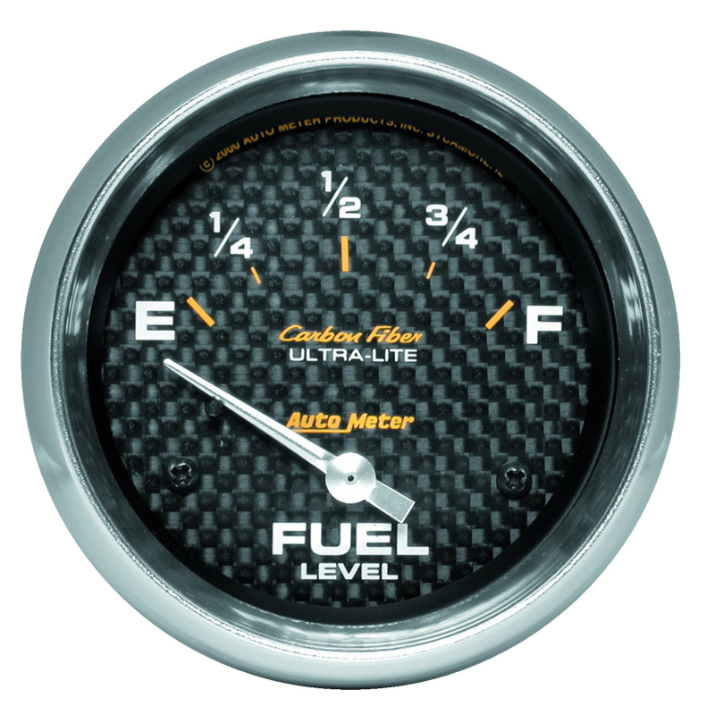 AutoMeter Gauge Fuel Level 2-5/8in. 240 Ohm(e) to 33 Ohm(f) Elec Carbon Fiber thumbnail 4