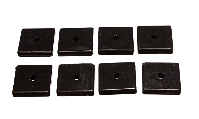 Energy Suspension Square Pad Set 2-1/16in Length x 2-1/16in Width x 3/8in Hole ID x 3/8in H-Black thumbnail 4