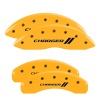 MGP 4 Caliper Covers Engraved Front & Rear With stripes/Charger Yellow finish black ch thumbnail 8