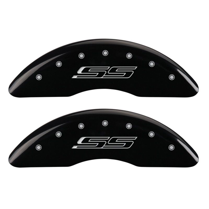 MGP 4 Caliper Covers Engraved Front & Rear Gen 5/SS Black finish silver ch thumbnail 4