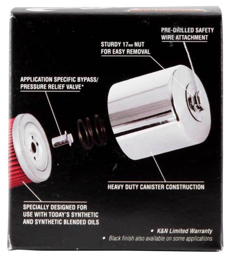 K&N Oil Filter Powersports Canister Chrome thumbnail 8