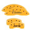 MGP 4 Caliper Covers Engraved Front Cadillac Engraved Rear ATS Yellow finish black ch thumbnail 8