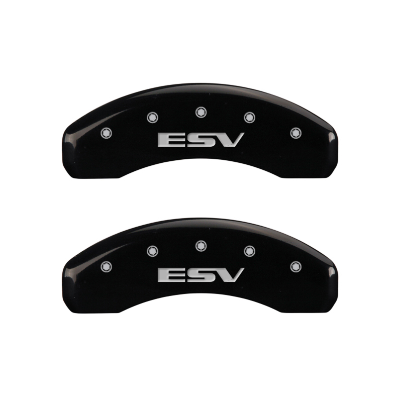 MGP 4 Caliper Covers Engraved Front Escalade Engraved Rear ESV Black finish silver ch thumbnail 9
