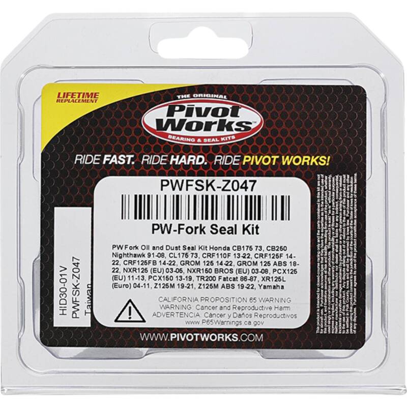 Pivot Works 13-23 Honda CRF110F Fork Oil & Dust Seal Kit thumbnail 5