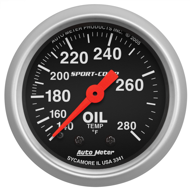 Autometer Sport-Comp 52.4mm 140-280 Deg F Mech Oil Temp Gauge thumbnail 4