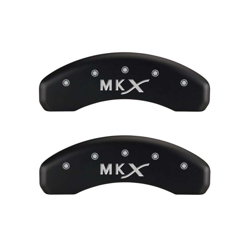 MGP 4 Caliper Covers Engraved Front Lincoln Engraved Rear MKX Red finish silver ch thumbnail 9