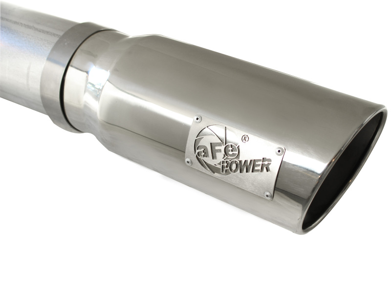 aFe ATLAS 5in DPF-Back Alum Steel Exhaust System Polished Tip GM Diesel Trucks 7.5-10 V8-6.6L td LMM thumbnail 7