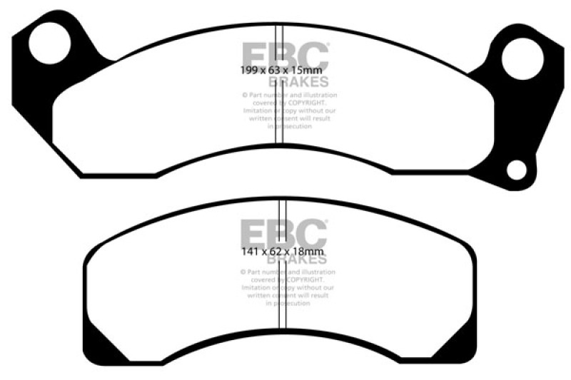 EBC 87-91 Ford Country Squire 5.0 Ultimax2 Front Brake Pads thumbnail 5