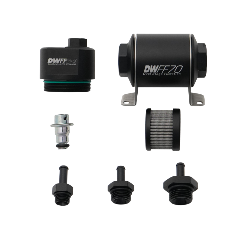 70mm Billet Fuel Filter Regulator 10 Micron with 5/16in Fittings