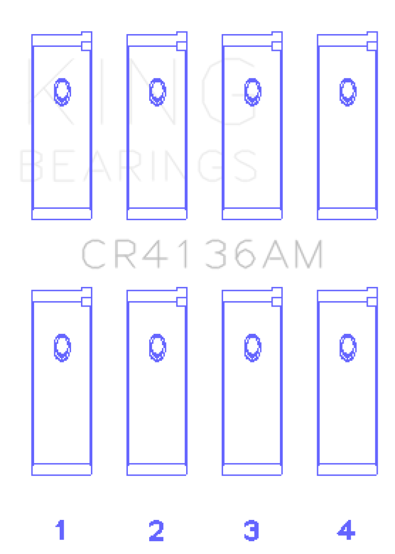 King Engine Bearings 91-02 Nissan SR20DE L4 DOHC 16 Valves (Size +0.25) Rod Bearing Set thumbnail 2