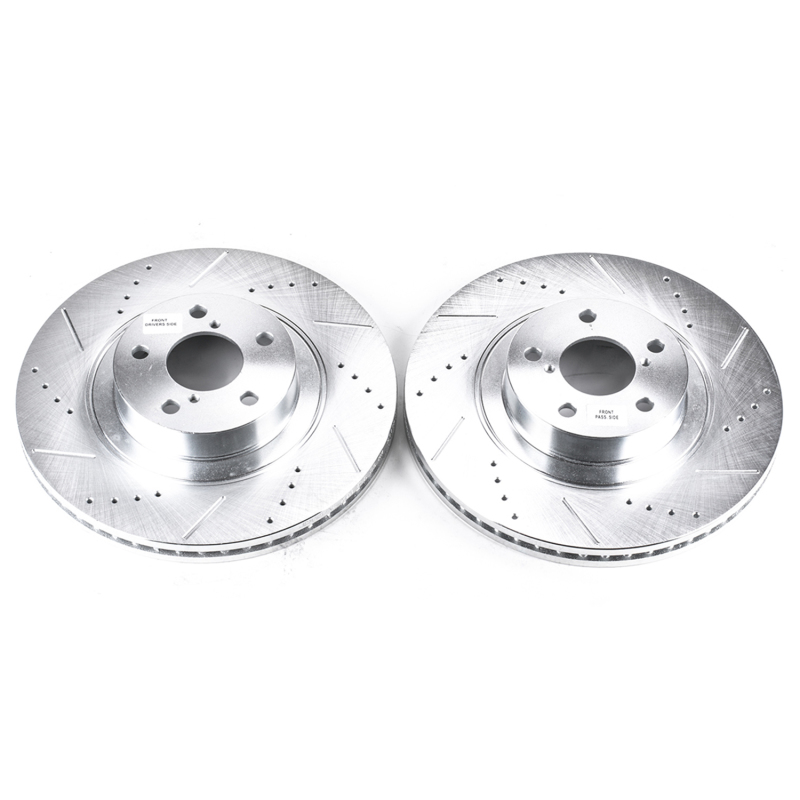 Power Stop 05-06 Saab 9-2X Front Evolution Drilled & Slotted Rotors - Pair thumbnail 2