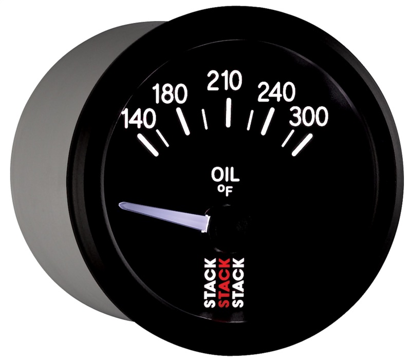Autometer Stack 52mm 140-300 Deg F 1/8in NPTF Electric Oil Temp Gauge - Black thumbnail 8