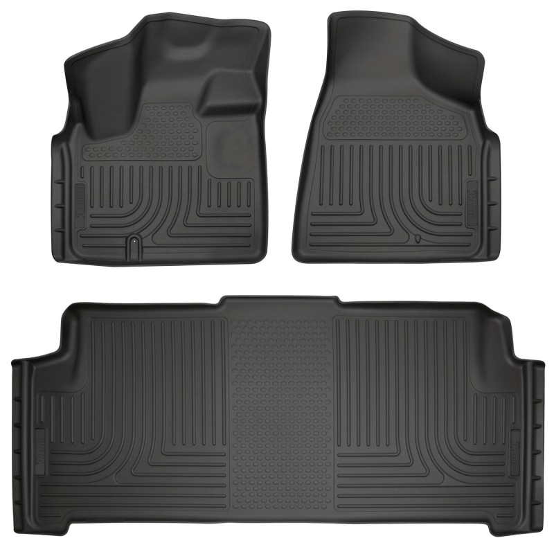 Husky Liners 08-20 Dodge Grand Caravan Weatherbeater Front & 2nd Seat Floor Liners - Black thumbnail 7