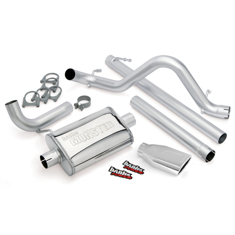 Banks Power 07-11 Jeep 3.8L Wrangler Unlimited - 4dr Monster Exh Sys - SS Single Exh w/ Chrome Tip thumbnail 3