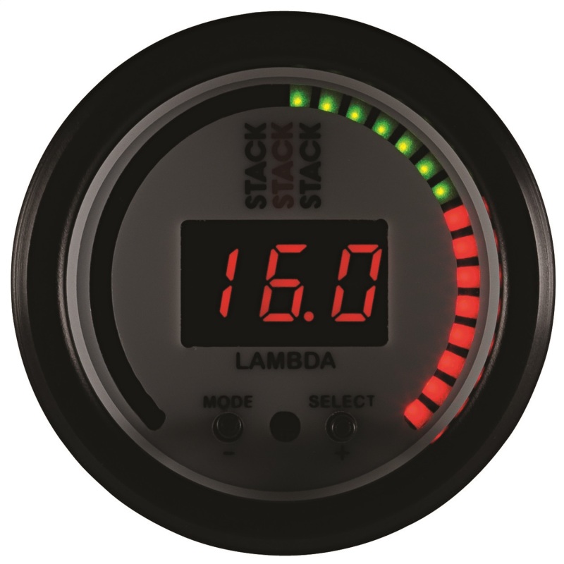Autometer Stack 52mm Pro-Control Wideband Air/Fuel Ratio (Lambda) Gauge - White thumbnail 2
