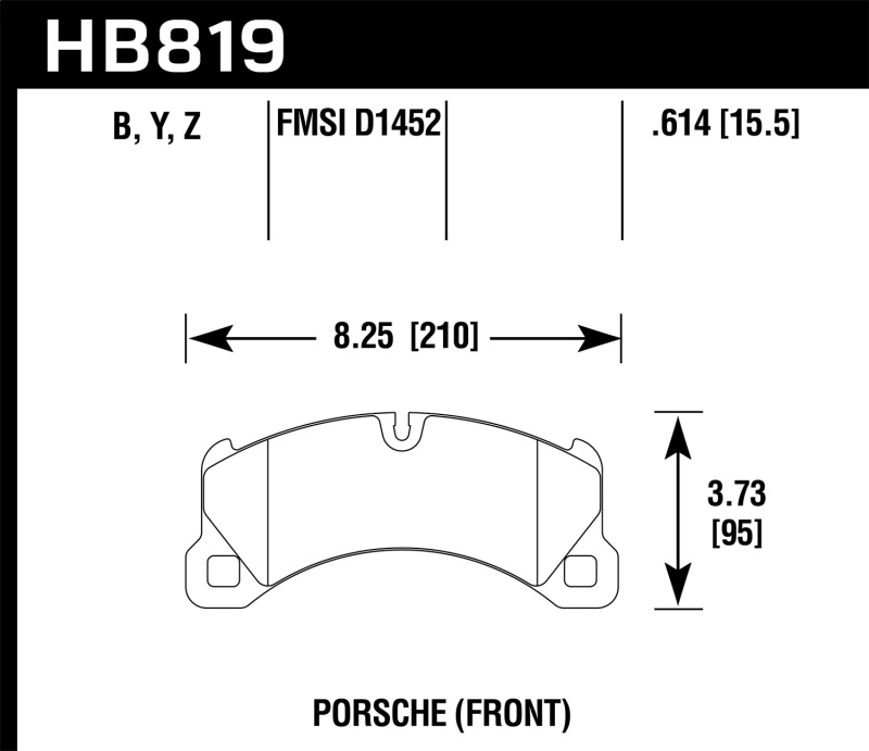 Hawk 11-13 Porsche Cayenne HPS 5.0 Front Brake Pads thumbnail 7
