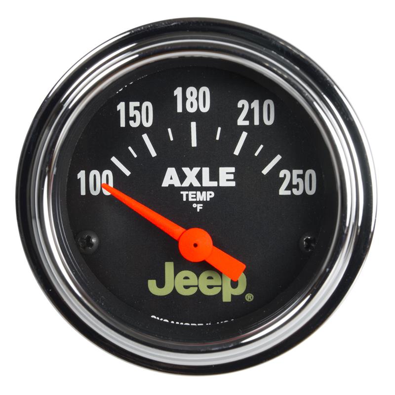 Autometer Jeep 52.4mm Short Sweep Electronic 100-250 Def F Axle Temperature Gauge