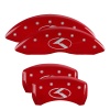 MGP 4 Caliper Covers Engraved Front & Rear Circle K/Kia Red Finish Silver Char 2018 Kia Stinger thumbnail 6