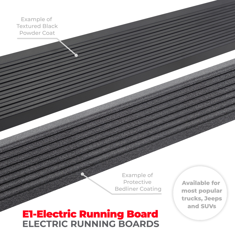 Go Rhino 22-23 Toyota Tundra CrewMax Cab 4dr E-BOARD E1 Electric Running Board Kit - Tex. Blk thumbnail 7