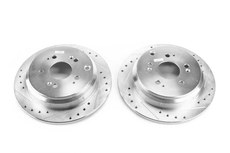 Power Stop 05-10 Honda Odyssey Rear Evolution Drilled & Slotted Rotors - Pair thumbnail 2