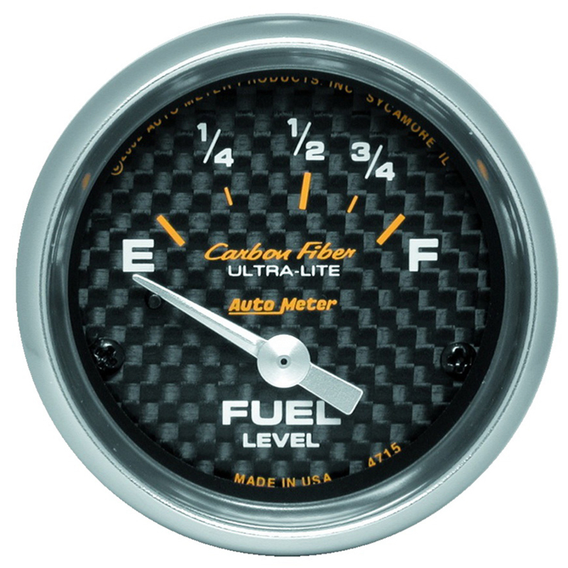 Autometer Carbon Fiber 52mm 73E-10F Electronic Fuel Level Gauge thumbnail 4