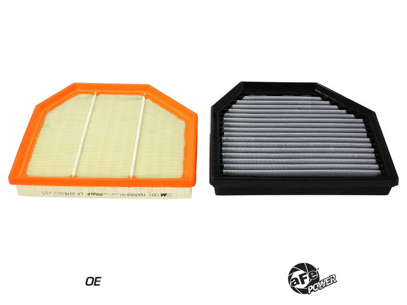aFe MagnumFLOW OEM Replacement Air Filter PRO Dry S 2015 BMW M3/M4 (F80/F82) 3.0L S55 (tt) Qty. 2 thumbnail 9