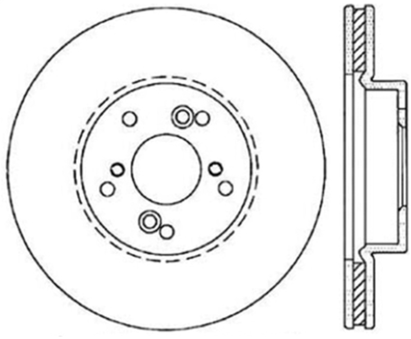 Stoptech 04-10 Acura TSX / 01-03 CL / 01-06 MDX / 05-10 Accord SEDAN Front Performance CRYO Rotor thumbnail 2