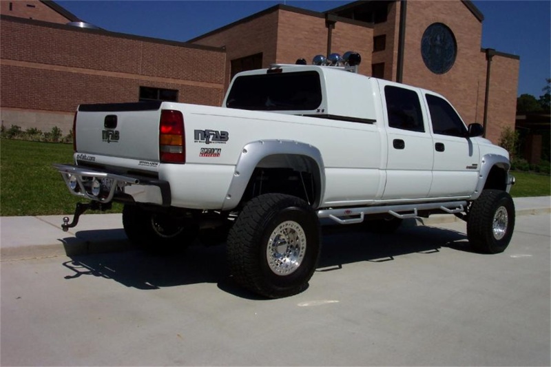 N-Fab Nerf Step 01-06 Chevy-GMC 1500/2500/3500 Crew Cab 8ft Bed - Gloss Black - Bed Access - 3in thumbnail 3