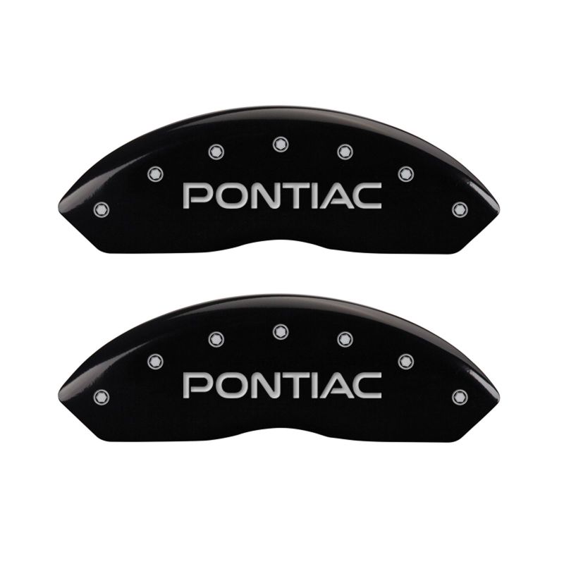 MGP 4 Caliper Covers Engraved Front & Rear Pontiac Black Finish Silver Char 2007 Pontiac Solstice thumbnail 4