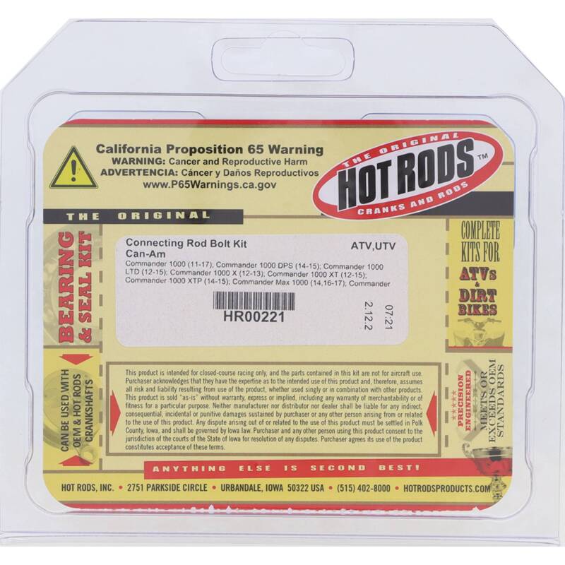 Hot Rods Hot Rods Connecting Rod Bolt Kit, 4 bolts packaged, ea, 1 thumbnail 4