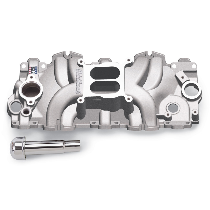 Edelbrock Intake Manifold Single Quad Perf RPM BBC 409 Inwin Lg Port As-Cast thumbnail 2