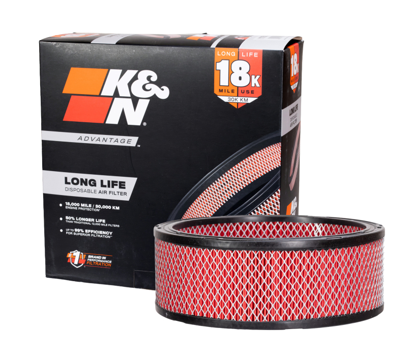 K&N Advantage Air Filter 18K Miles Buick Gm Olds Pontiac Dacia 1963-2012 thumbnail 3