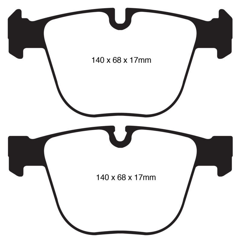 EBC 10+ BMW 535i 3.0 Twin Turbo GT (F07) Greenstuff Rear Brake Pads thumbnail 2