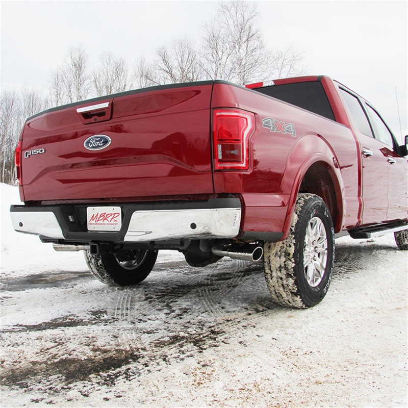 MBRP 2015 Ford F-150 2.7L / 3.5L EcoBoost 2.5in Cat Back Dual Side Split Alum Exhaust System thumbnail 8