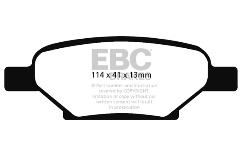 EBC 04-06 Chevrolet Cobalt 2.0 Supercharged Ultimax2 Rear Brake Pads thumbnail 3