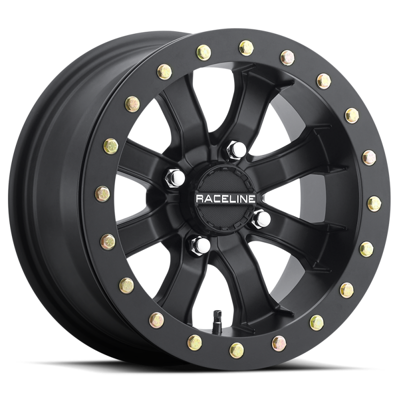 Raceline A71B Mamba 15x7in / 4x156 BP / 0mm Offset / 132.5mm Bore - Satin Black Beadlock Wheel thumbnail 5