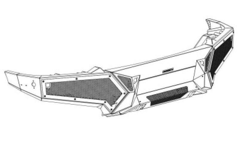 Go Rhino 19-24 Ram 1500 (Excl. Rebel/Warlock/TRX) Element FR Bumper w/Fixed Lgt Bar Mount - Tex. Blk thumbnail 3