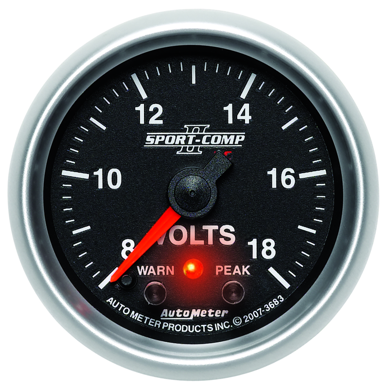 Autometer Sport-Comp II 2-1/16in Digital Voltmeter Gauge - 18V