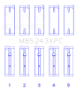 King Engine Bearings Nissan Sr20DE (Size +0.25mm) Main Bearing Set thumbnail 2
