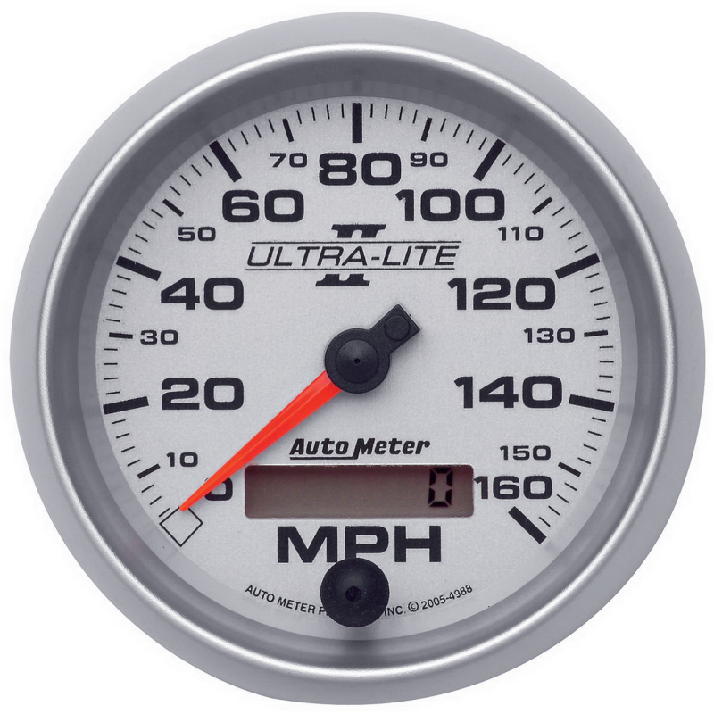Autometer Ultra-Lite II 3-3/8in 0-160MPH Electronic Programmable Speedometer thumbnail 4