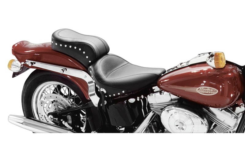 Mustang 84-06 Harley Standard Rear Tire Standard Touring Passenger Seat w/Studs - Black