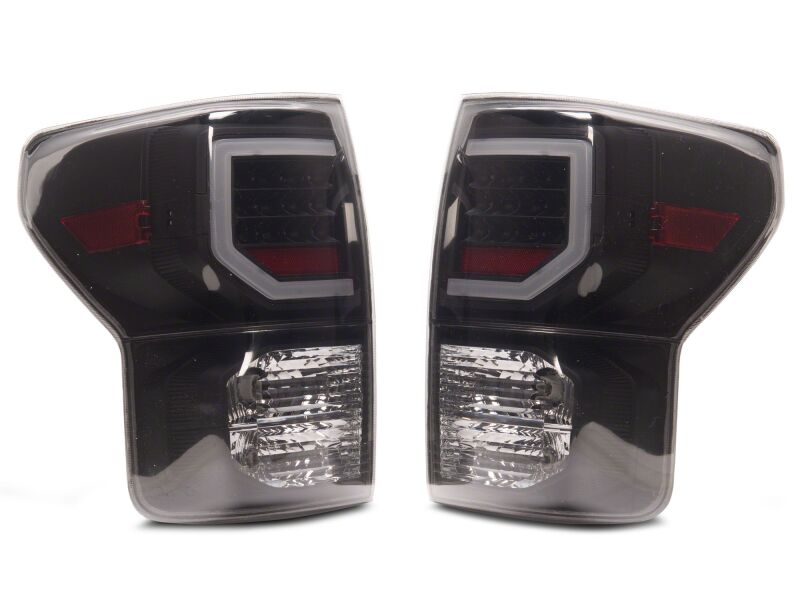 Raxiom 07-13 Toyota Tundra Axial Series Dual C-Shape LED Tail Lights- Black Housing- Smoked Lens thumbnail 4