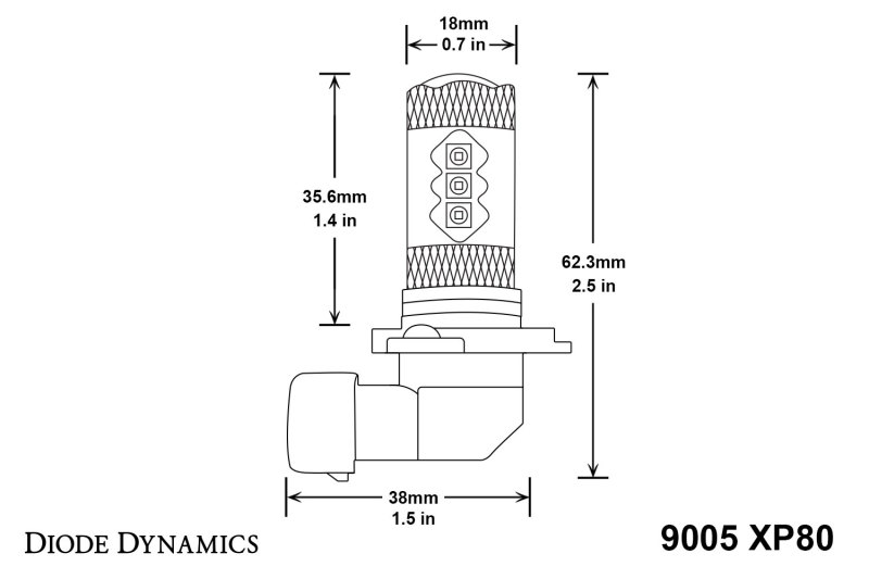Diode Dynamics 9005 XP80 LED - Cool - White (Pair) thumbnail 6